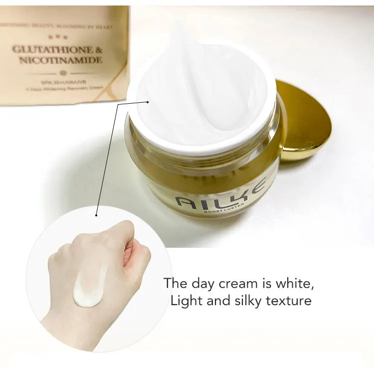 AILKE Whitening Face Care Set For All Skin Types, With Glutathione, Nicotinamide, Reduce Dark Spots, Freckles, Even Skin Tone