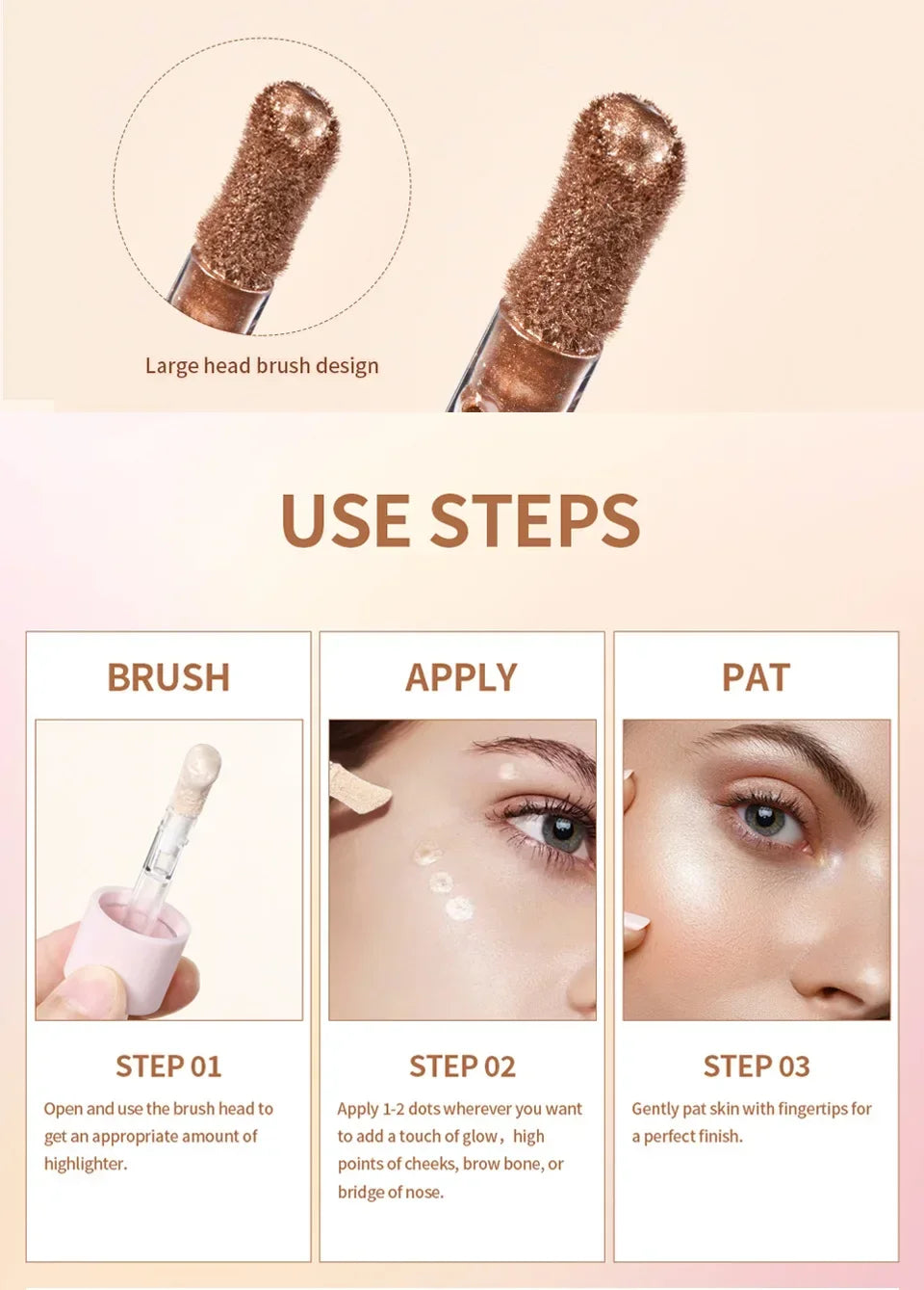 Beautiful Highlighter Liquid Contouring Body Make-up for women Brightening Complexion Glow Recipe Glossier High Cheap Cosmetics