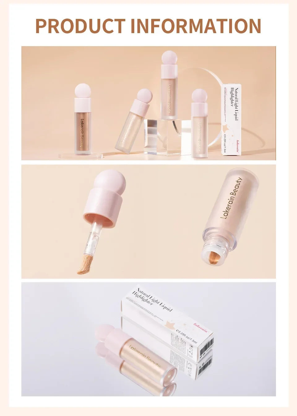 Beautiful Highlighter Liquid Contouring Body Make-up for women Brightening Complexion Glow Recipe Glossier High Cheap Cosmetics