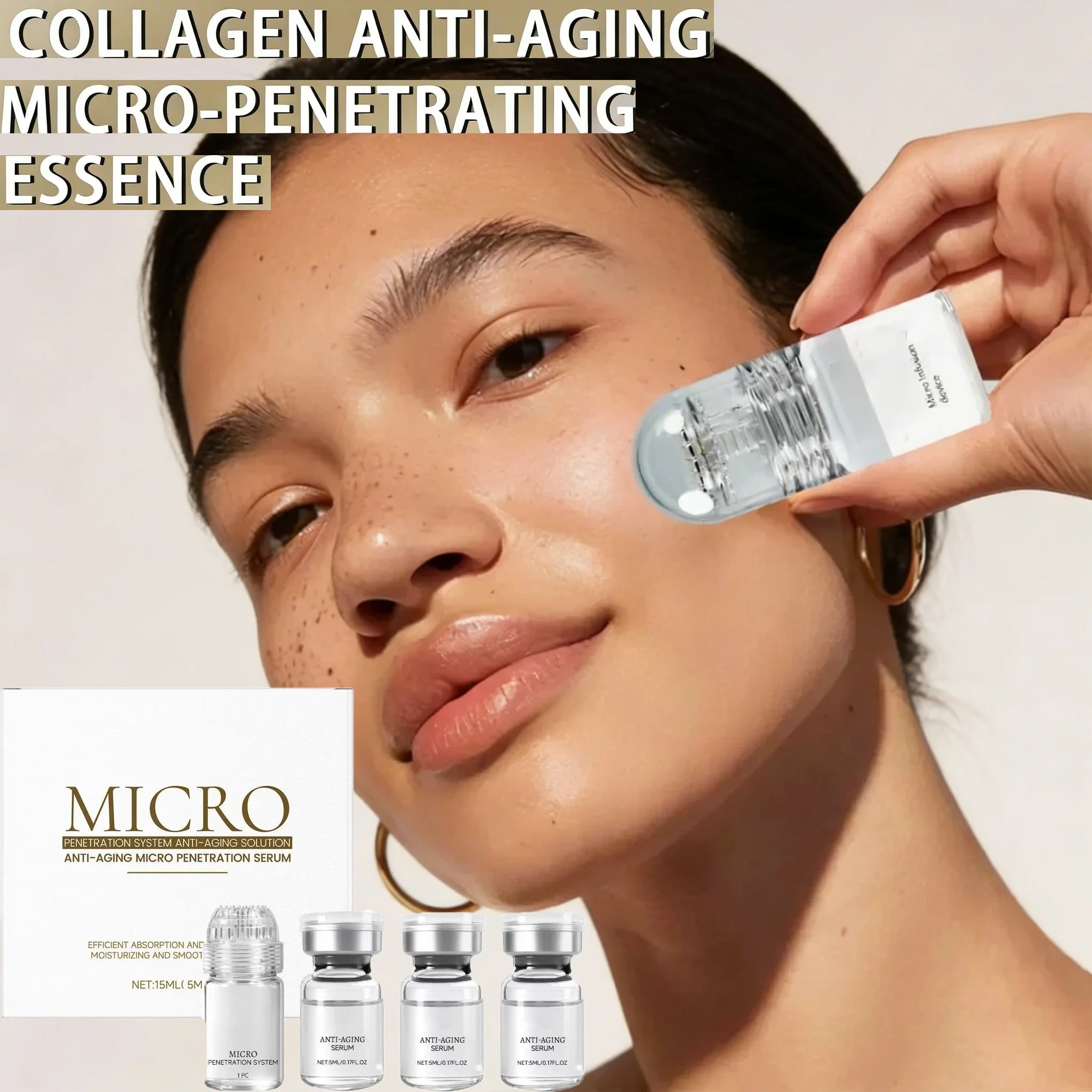 Collagen Essence Kit: Anti-Wrinkle, Hydrating, Firming & Pore-Cleaning Anti-Aging Treatment