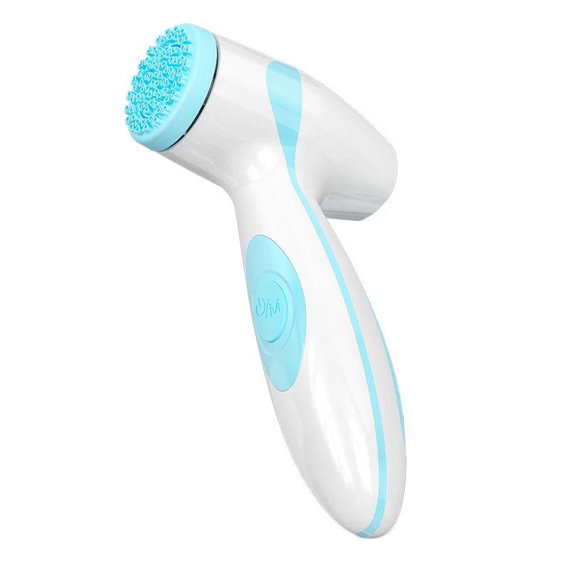 Facial cleansing brush, waterproof dual rotating facial cleansing brush, comes with 3 brush heads and 2 adjustable speeds, recha